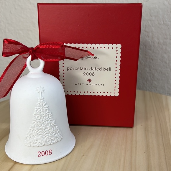 2008 Hallmark Keepsake Porcelain Bell Christmas Christmas Tree Ornament - Picture 5 of 6